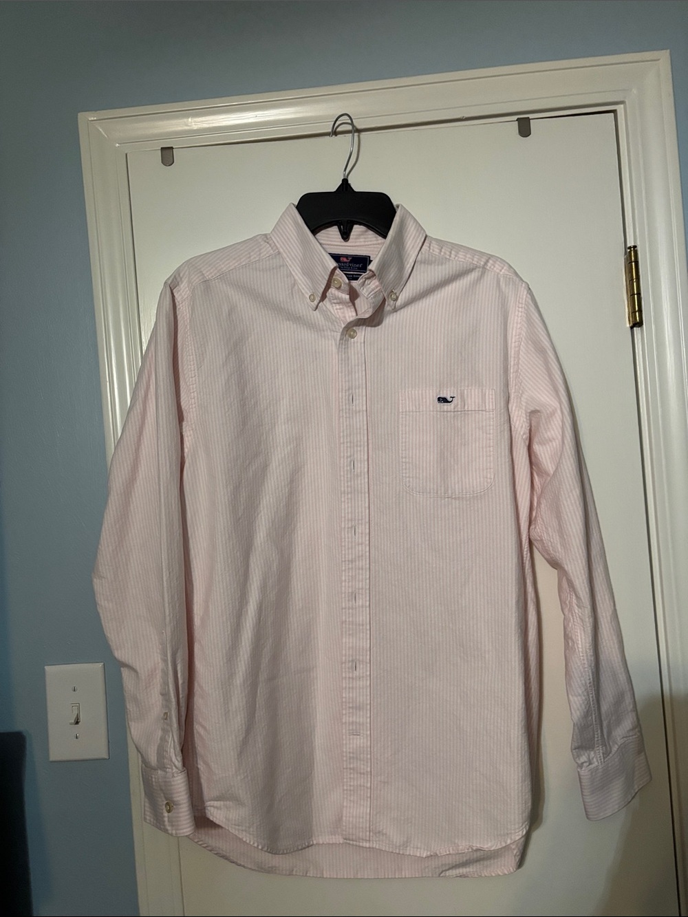 Vineyard Vines Men's Light Pink Button-Down Dress Shirt